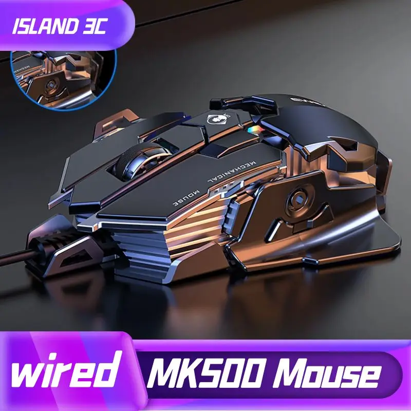 Esports Gaming Mouse Weight Adjustable - MK500 Esports Mouse Gaming berkabel mekanis,