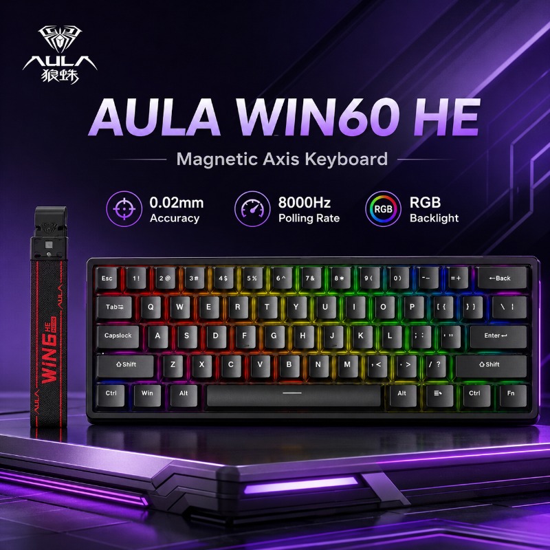 AULA WIN60 HE Keyboard Gaming  - Esports Gaming Uk ulasan dan harga