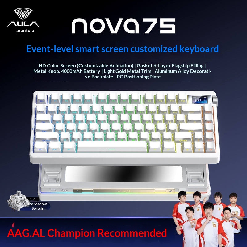 NOVA75 Keyboard Mekanik Nirkab - Esports Gaming Uk ulasan dan harga